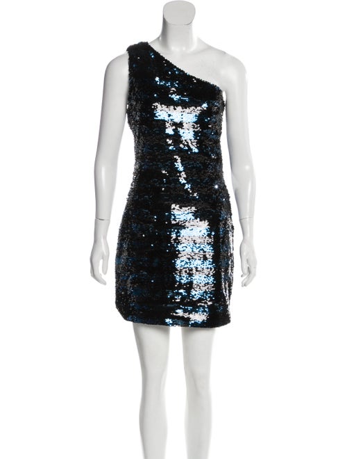 RtA Denim One-Shoulder Mini Dress Denim