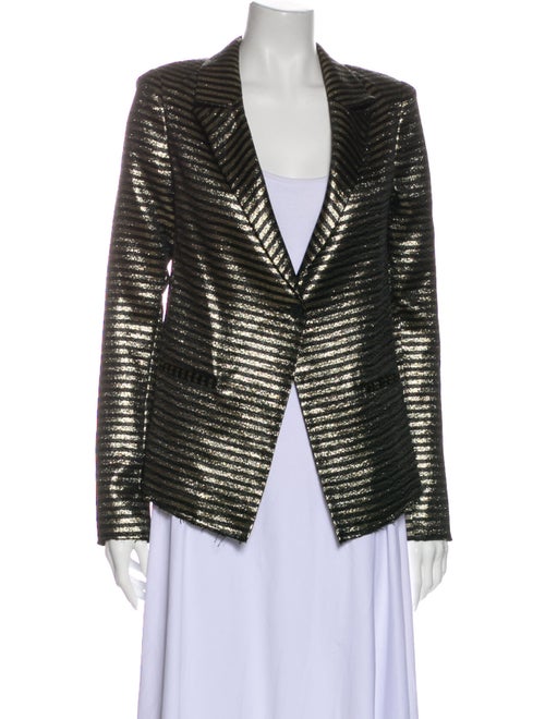 RtA Denim Striped Blazer Denim
