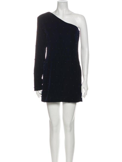 RtA Denim One-Shoulder Mini Dress Denim