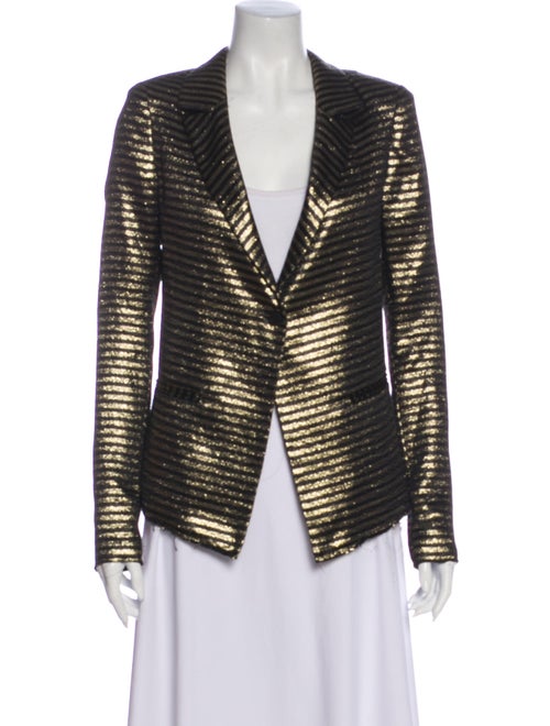 RtA Denim Striped Blazer Denim
