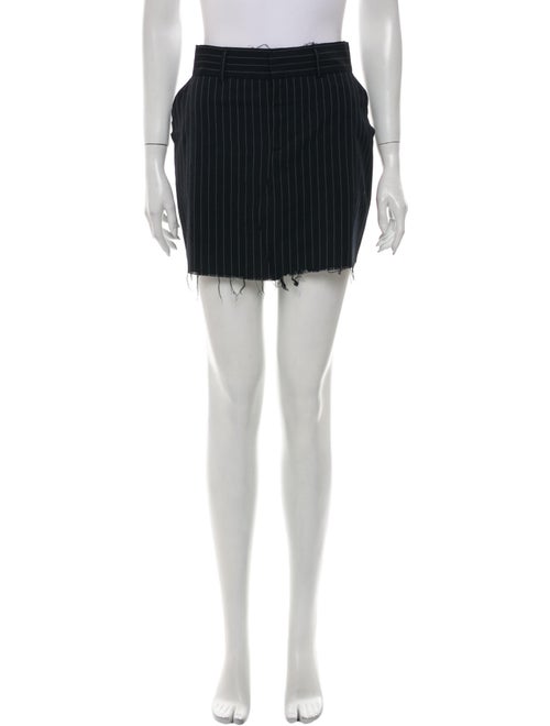 RtA Denim Striped Mini Skirt Denim