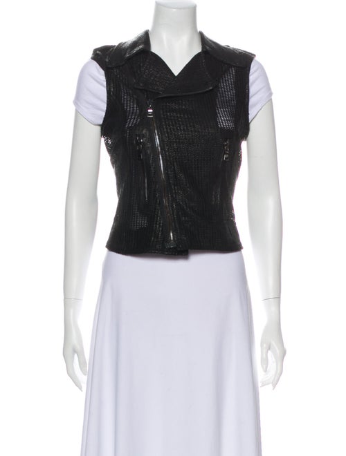RtA Denim Lamb Leather Vest Denim