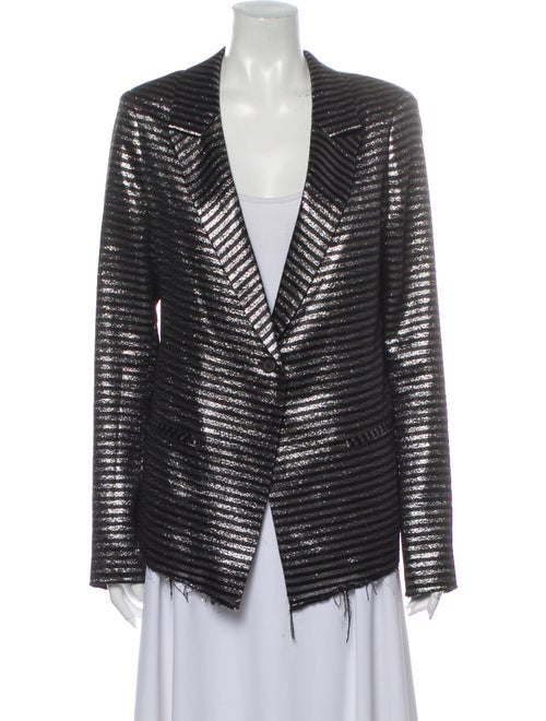 RtA Denim Striped Blazer Denim