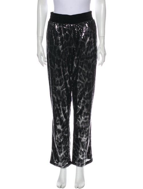 RtA Denim Animal Print Flared Pants Denim