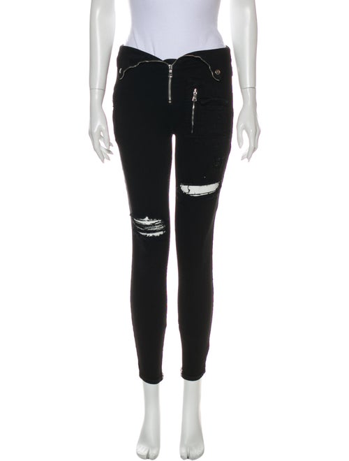 RtA Denim Mid-Rise Skinny Leg Jeans Denim