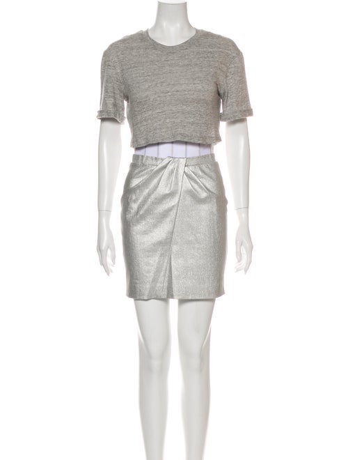 RtA Denim Crew Neck Mini Dress Denim