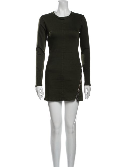 RtA Denim Crew Neck Mini Dress Denim