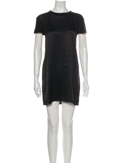 RtA Denim Crew Neck Mini Dress Denim