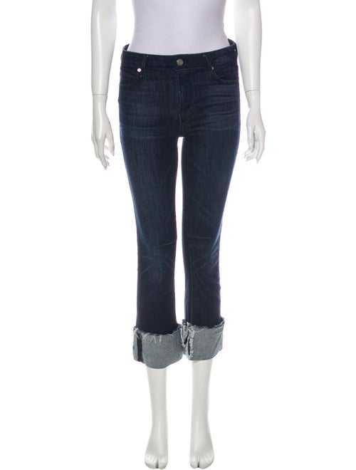 RtA Denim Low-Rise Straight Leg Jeans Denim