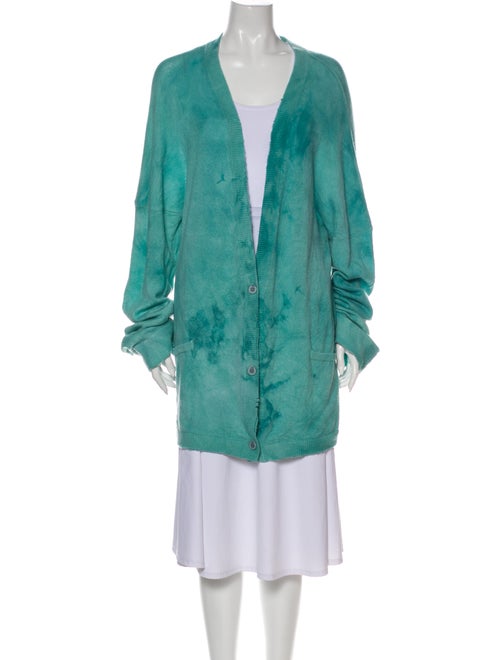 RtA Denim Cashmere Tie-Dye Print Sweater Denim