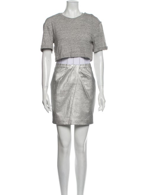 RtA Denim Crew Neck Mini Dress Denim