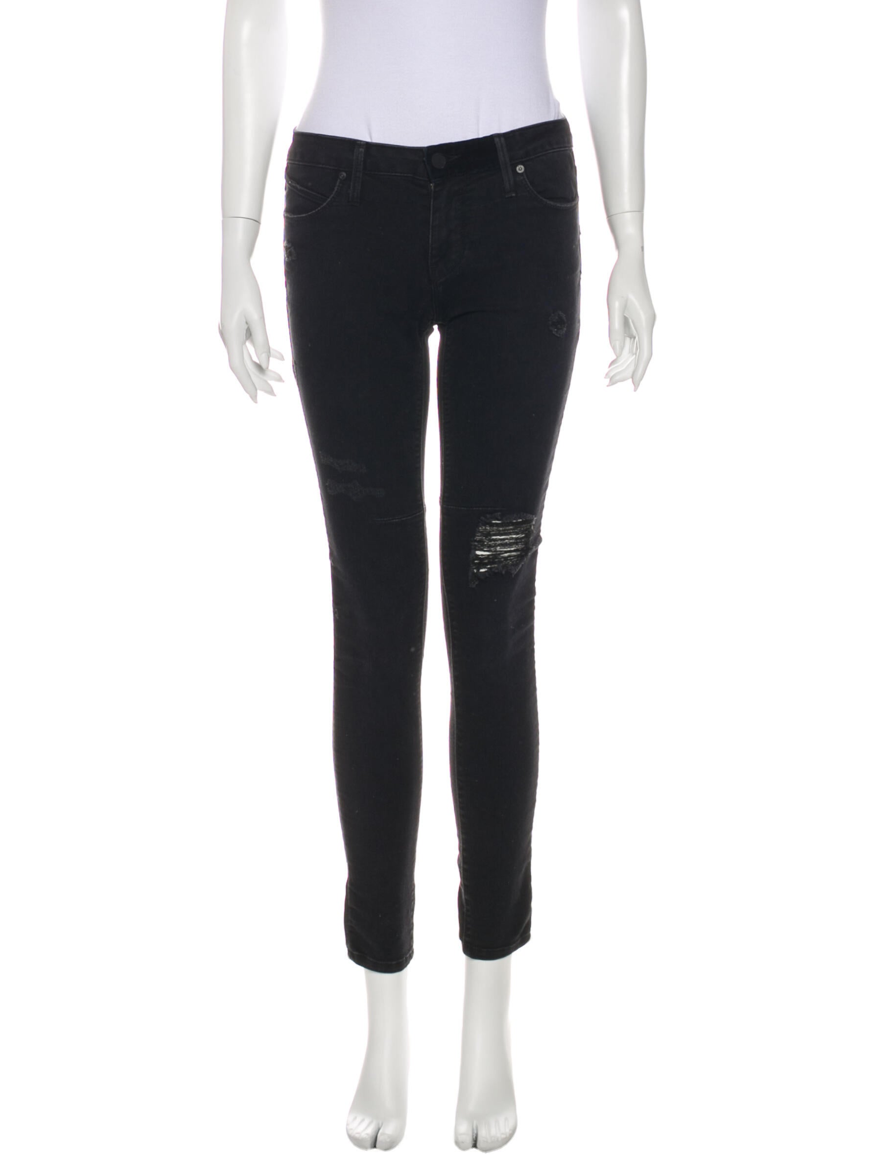 RtA Denim Low-Rise Skinny Leg Jeans