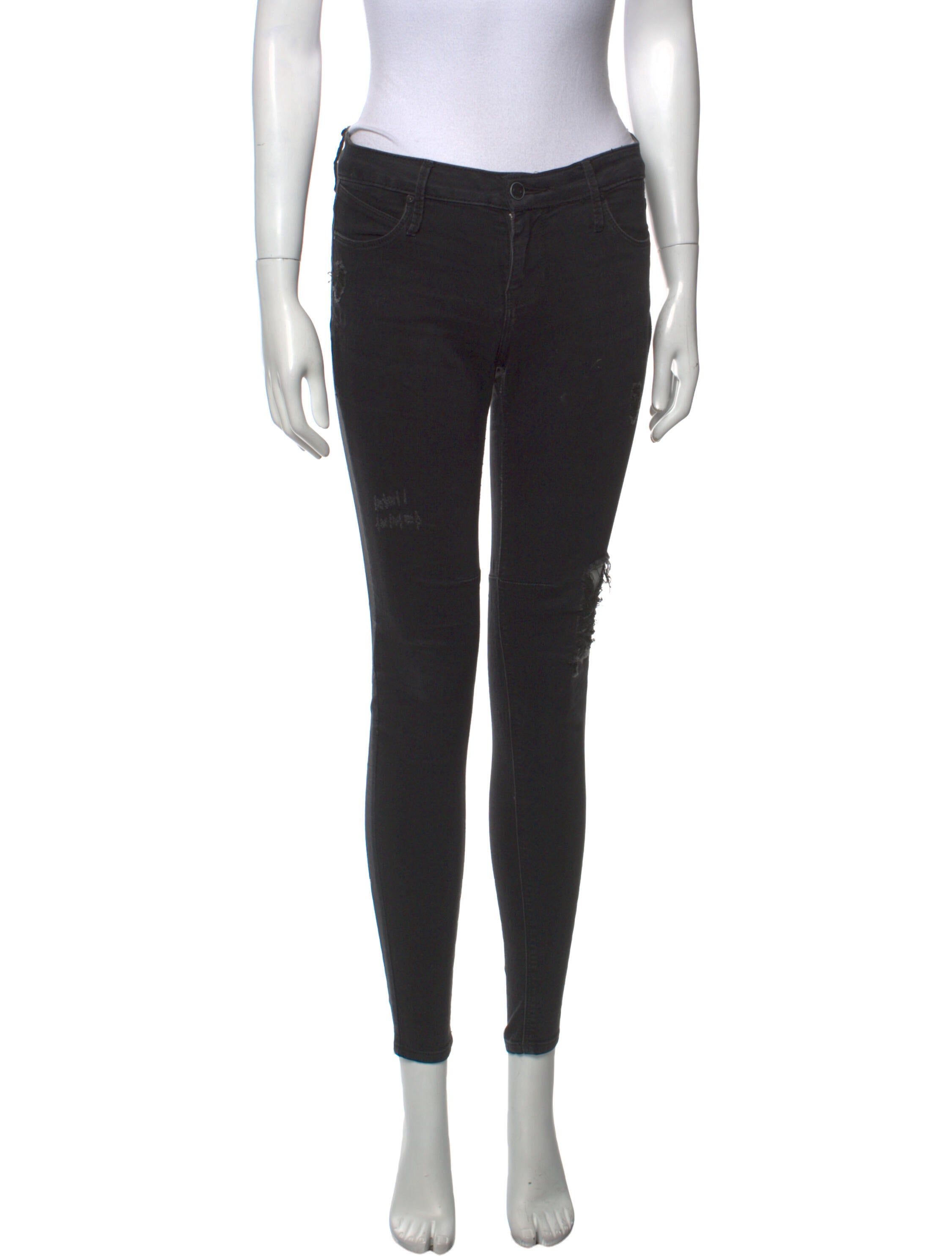 RtA Denim Low-Rise Skinny Leg Jeans