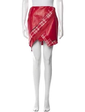 RtA Skirts Plaid Print Mini Skirt XS