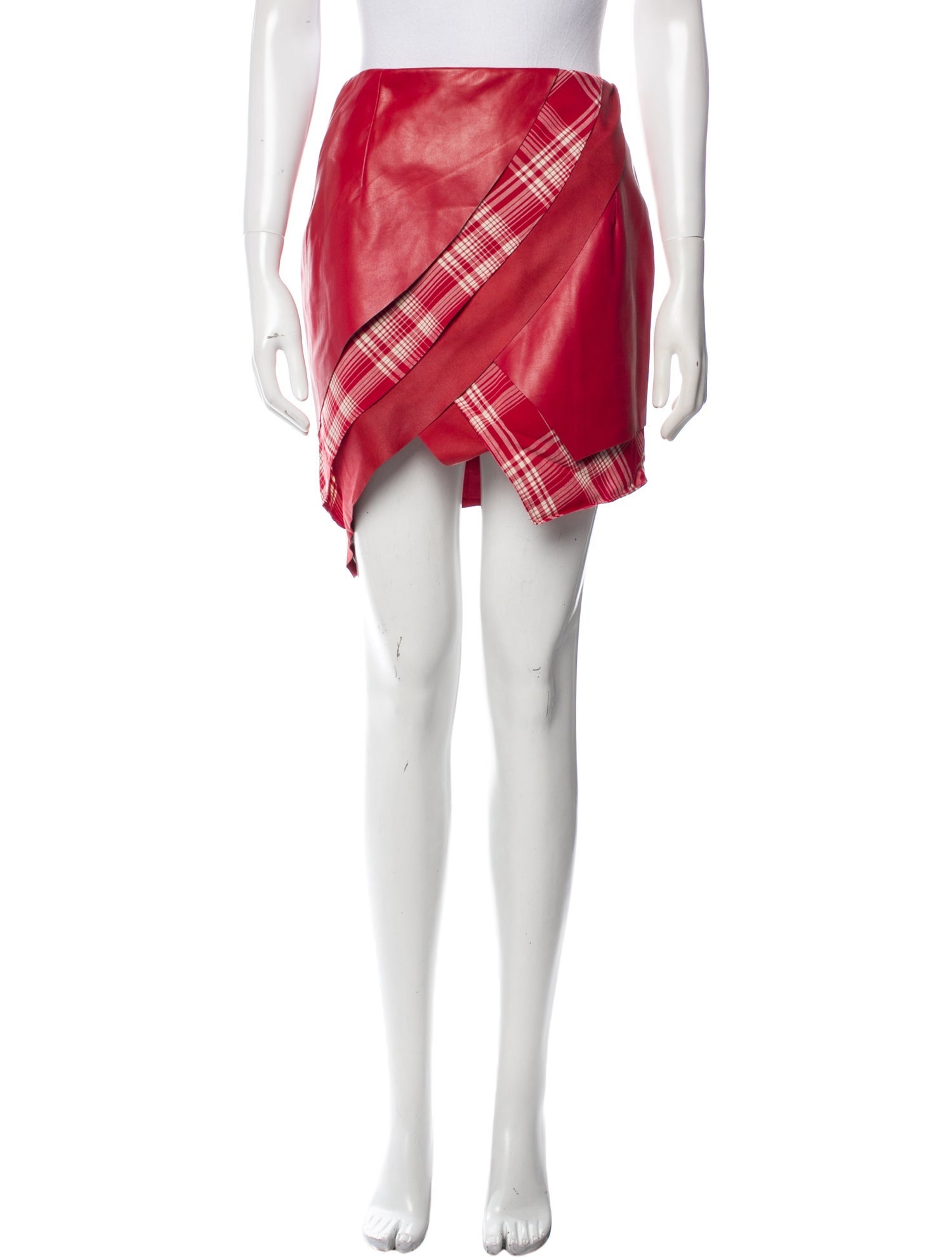 RtA Plaid Print Mini Skirt