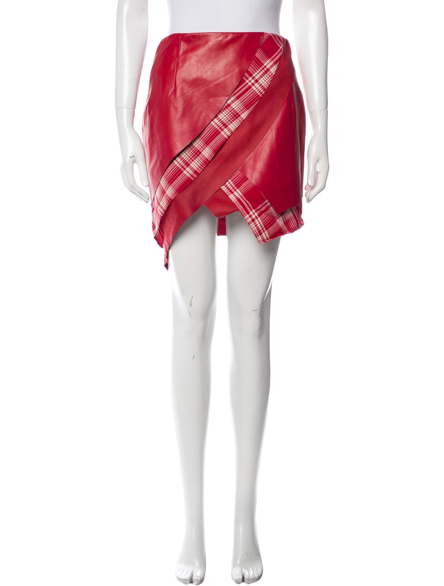 RtA Plaid Print Mini Skirt