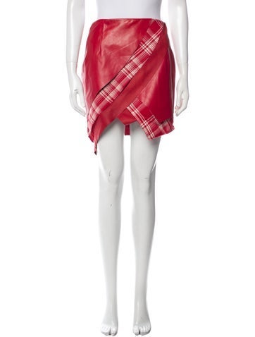 RtA Skirts Plaid Print Mini Skirt XS