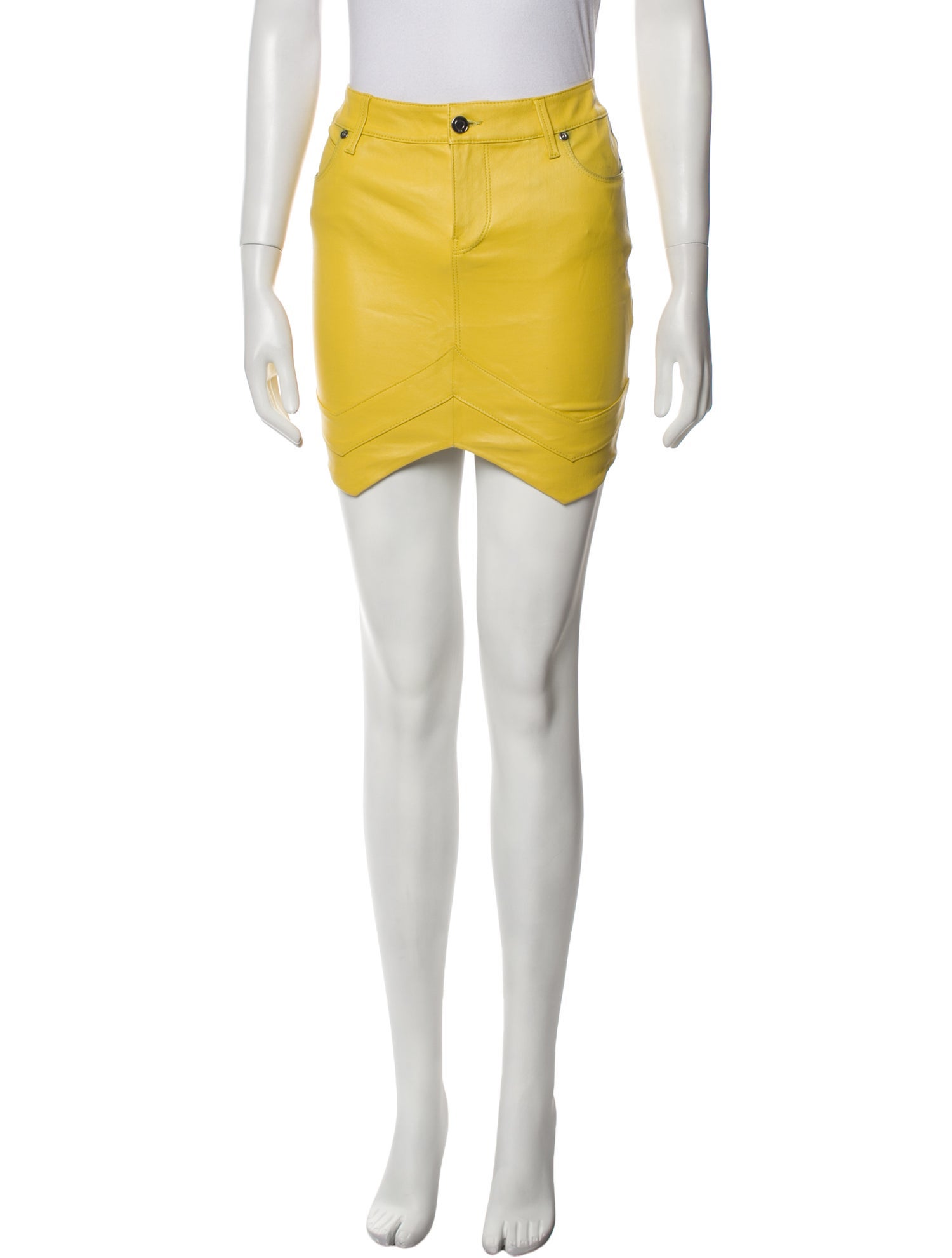 RtA Lambskin Mini Skirt