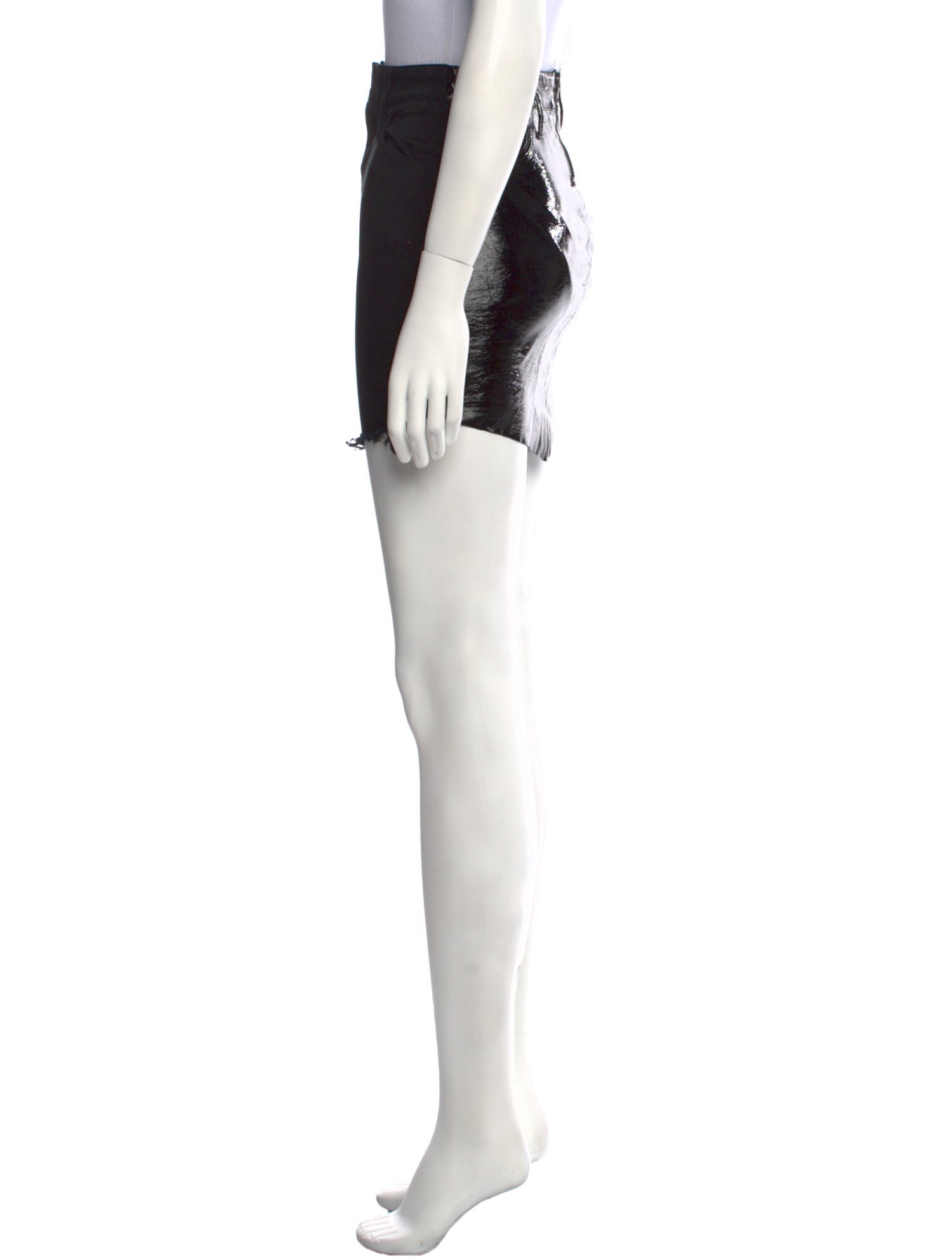 RtA Raw-Edge Trim Mini Skirt