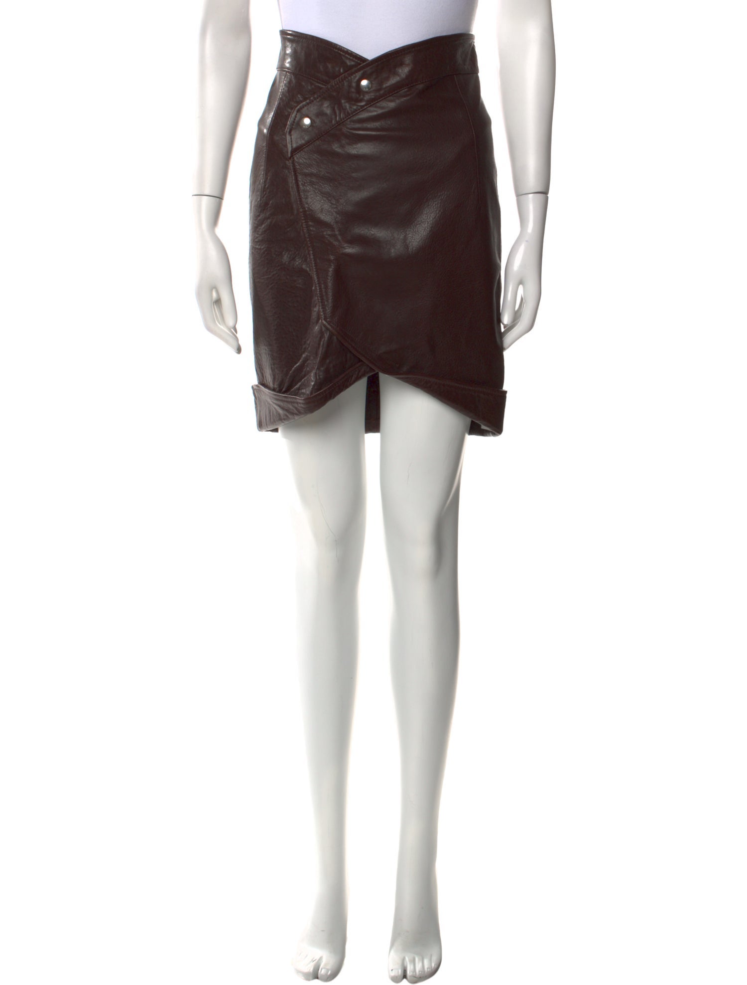 RtA Lambskin Knee-Length Skirt