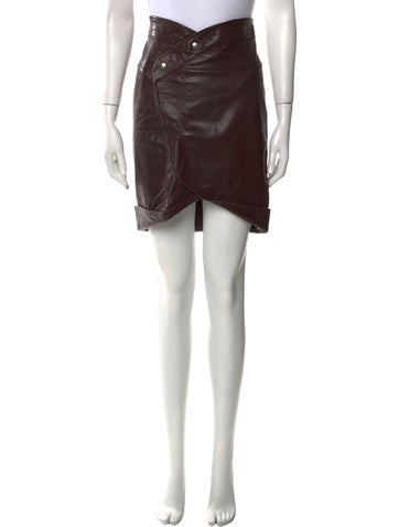 RtA Skirts Lambskin Knee-Length Skirt US 6 | M