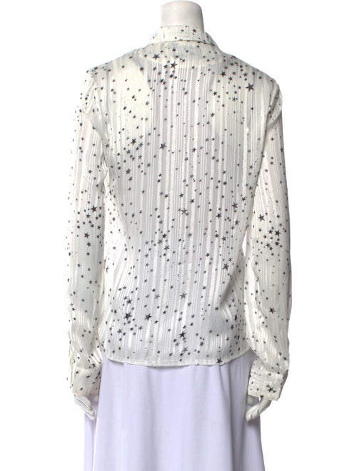 RtA Printed Long Sleeve Button-Up Top