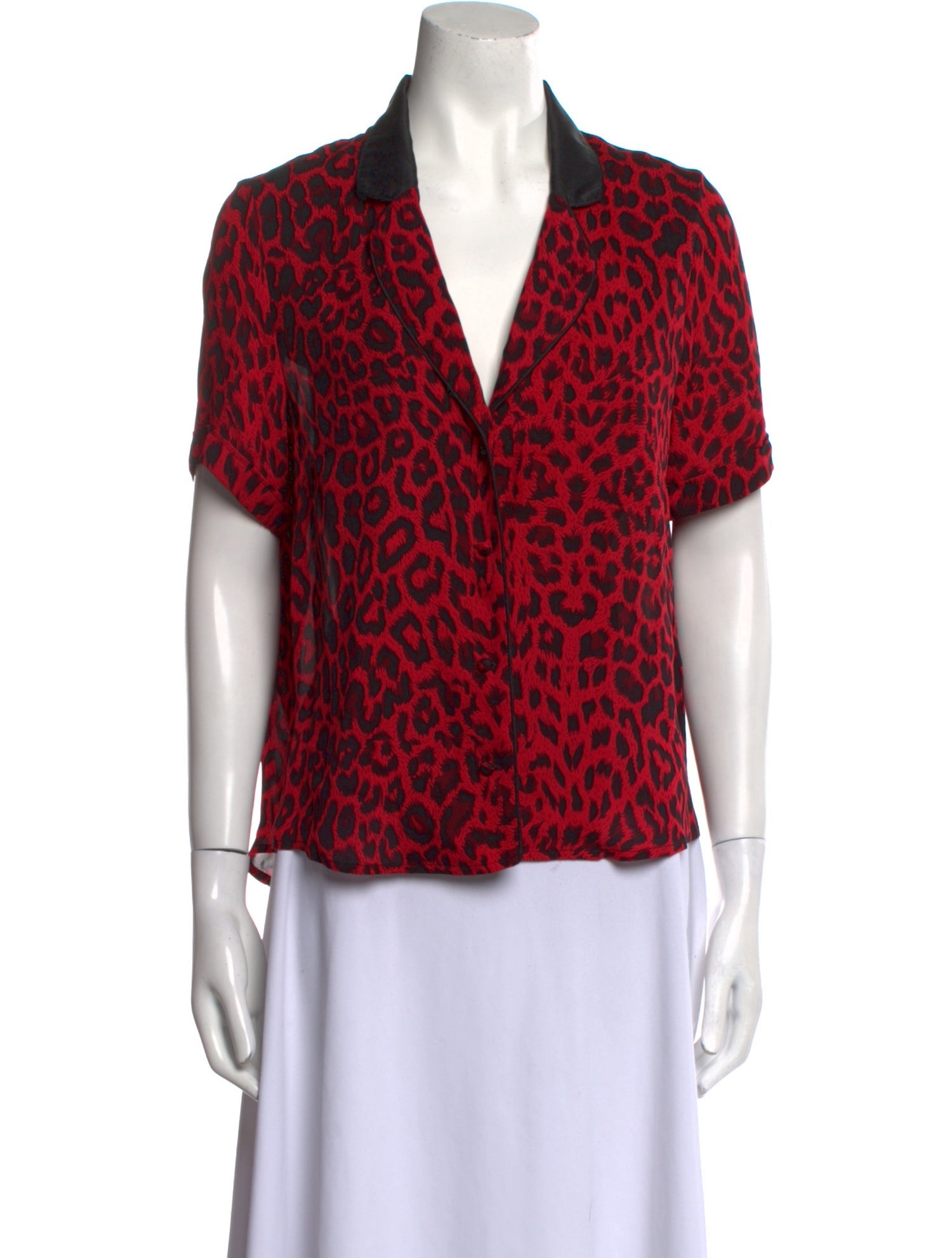 RtA Silk Animal Print Blouse