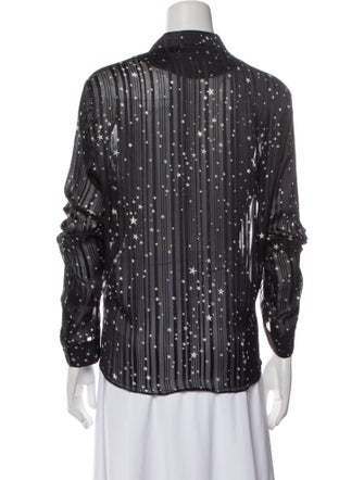 RtA Printed Three-Quarter Sleeve Blouse