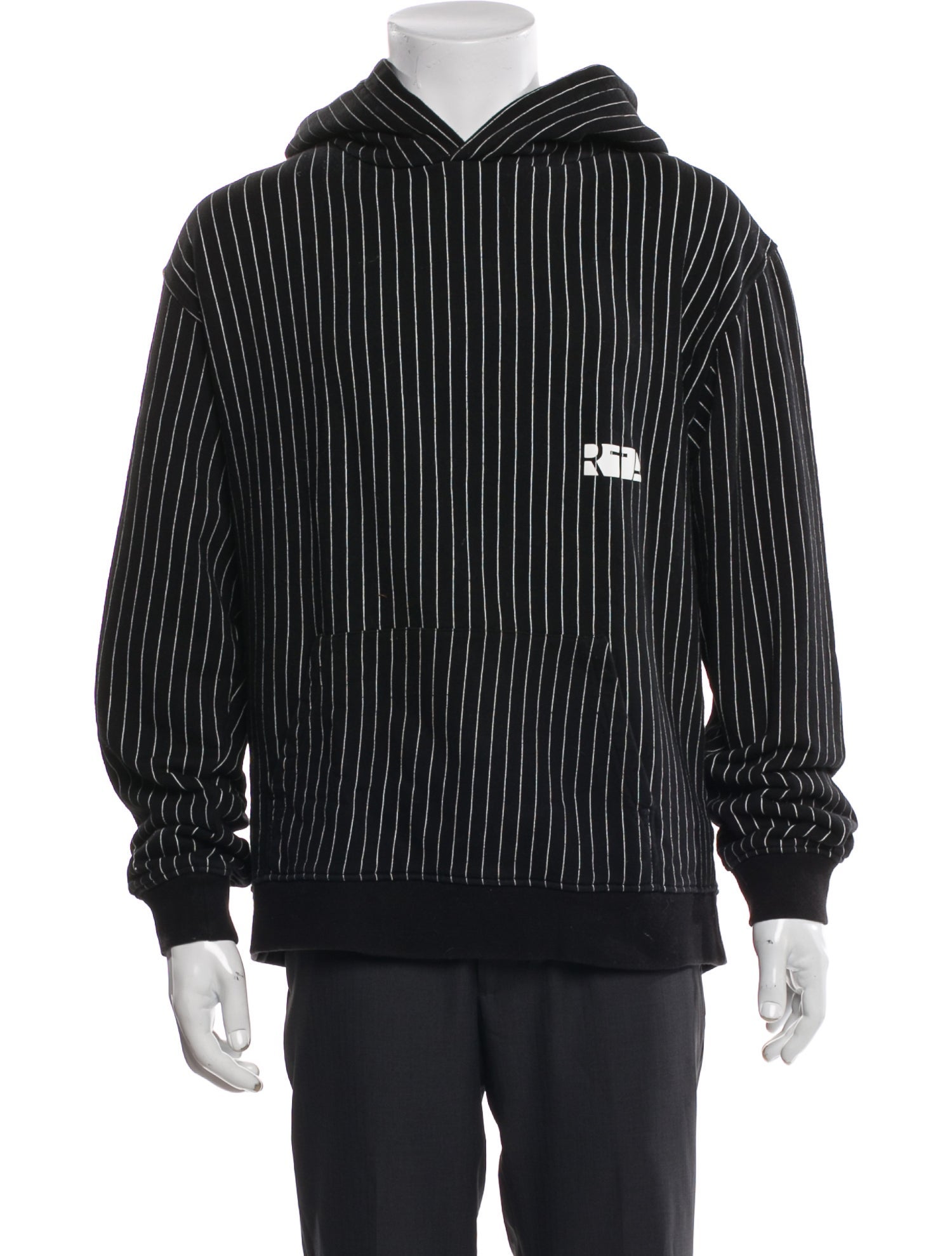 RtA Striped Crew Neck Hoodie