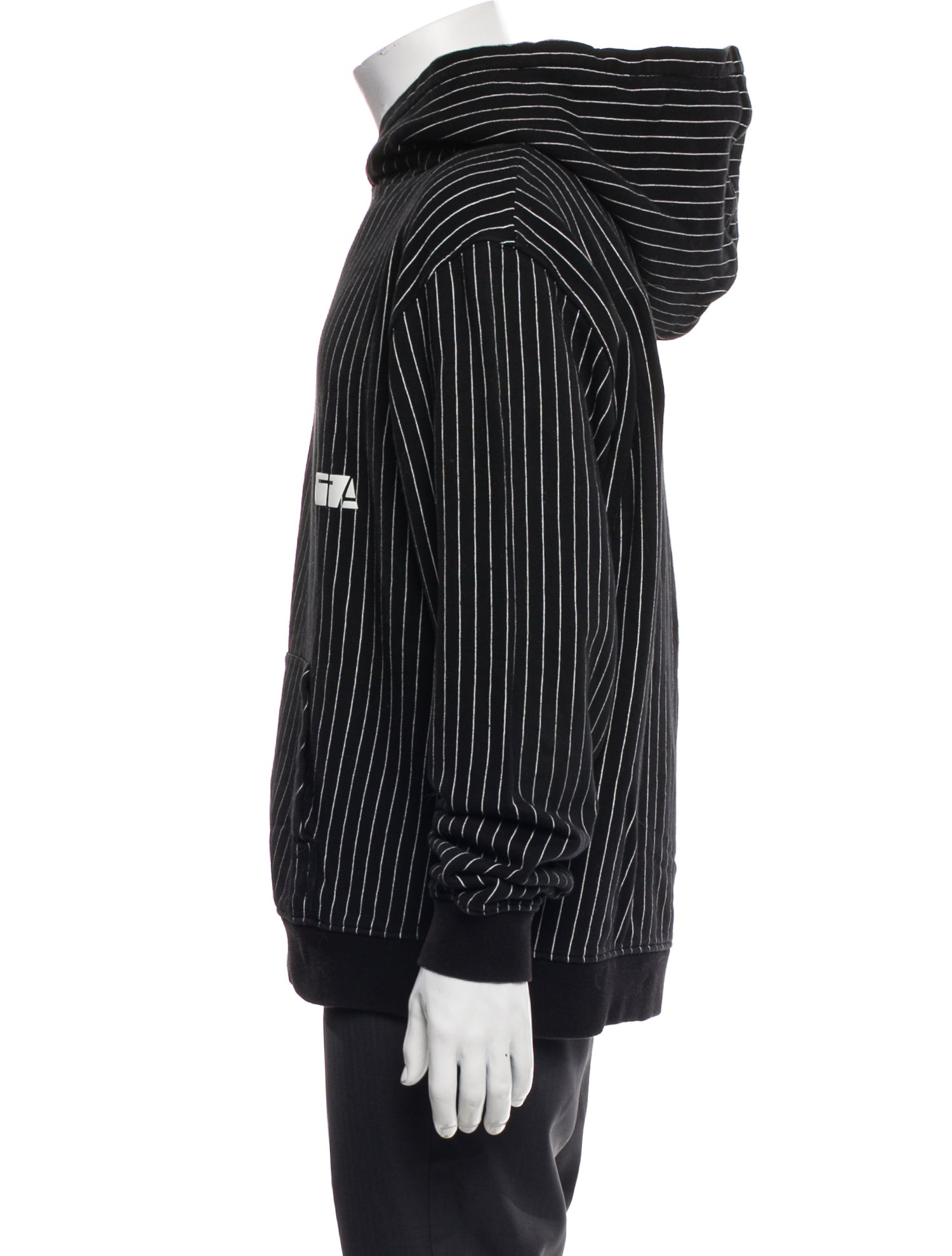 RtA Striped Crew Neck Hoodie