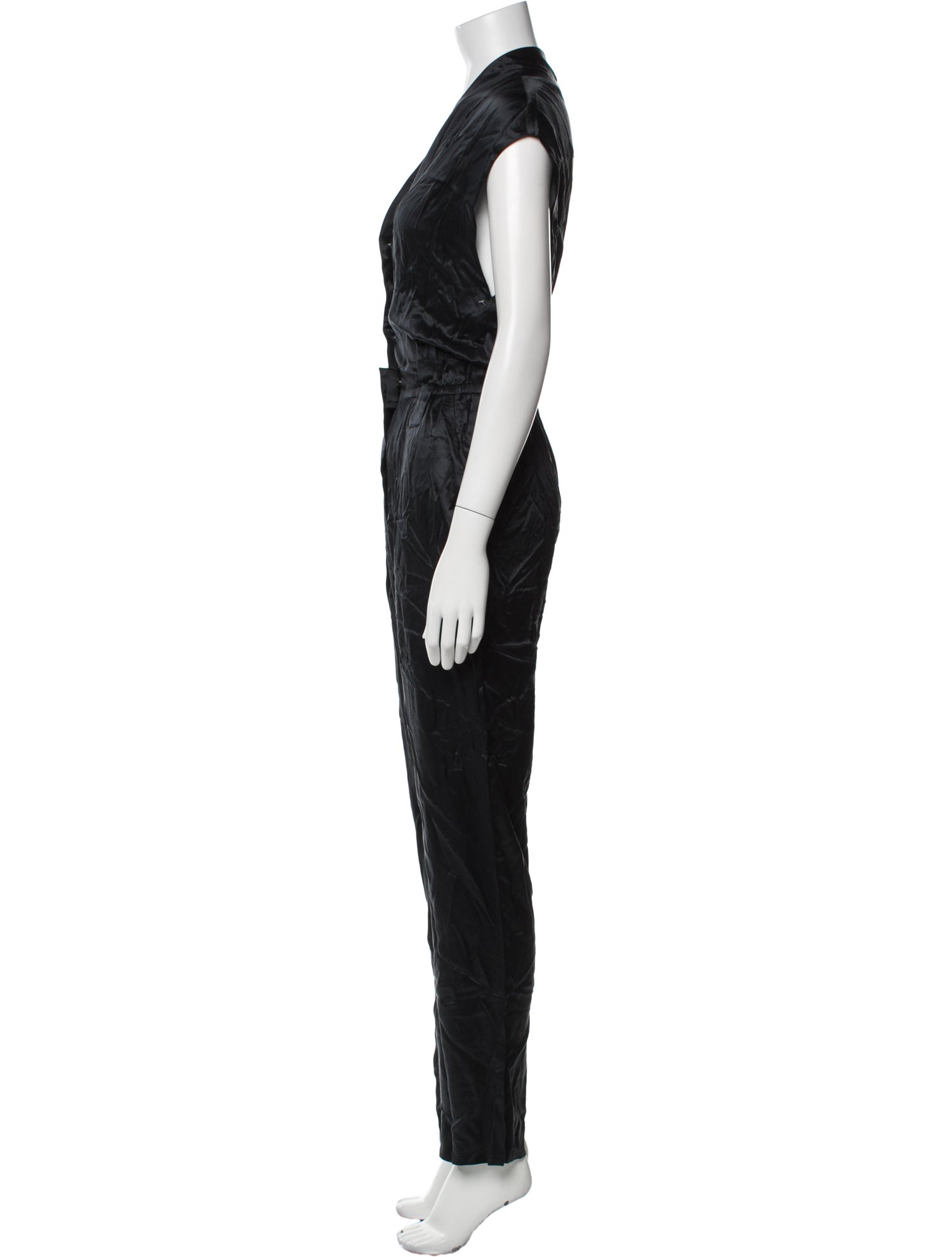 RtA Silk V-Neck Jumpsuit