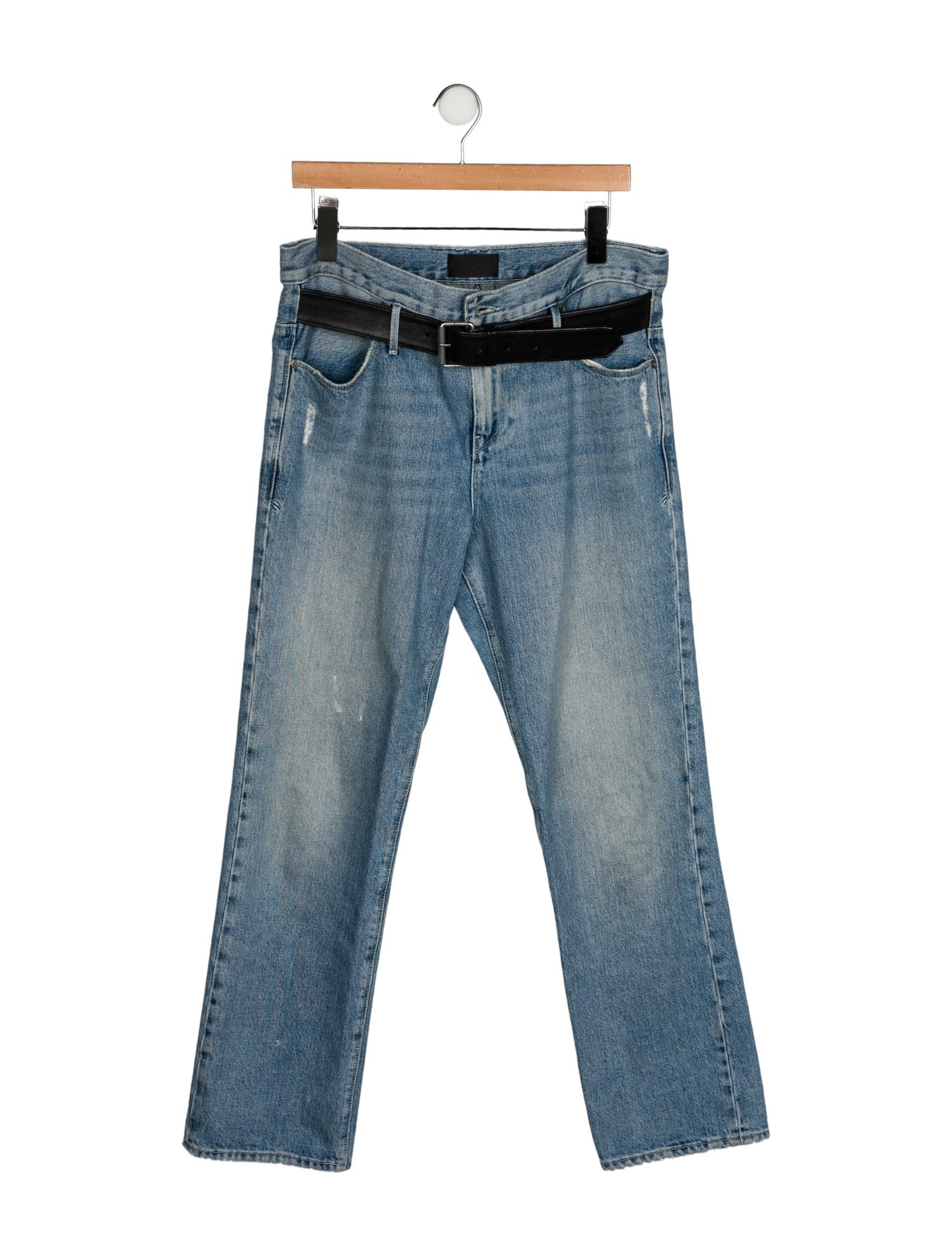RtA High-Rise Straight Leg Jeans
