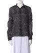 RtA Printed Long Sleeve Button-Up Top