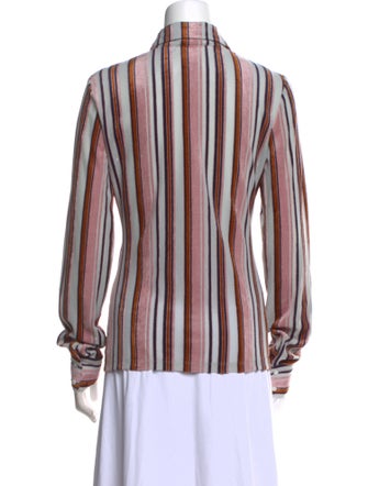 RtA Striped Long Sleeve Button-Up Top