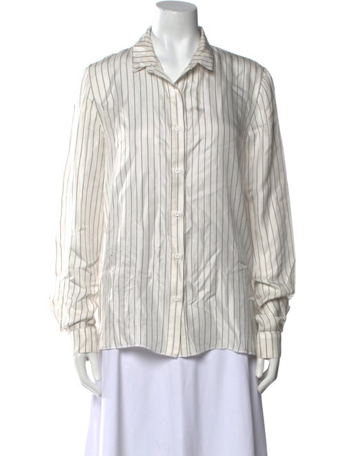 RtA Silk Striped Button-Up Top