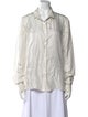 RtA Silk Striped Button-Up Top