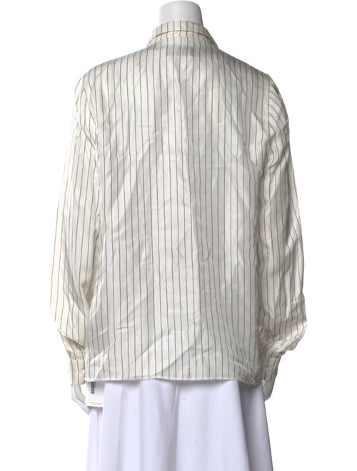 RtA Silk Striped Button-Up Top