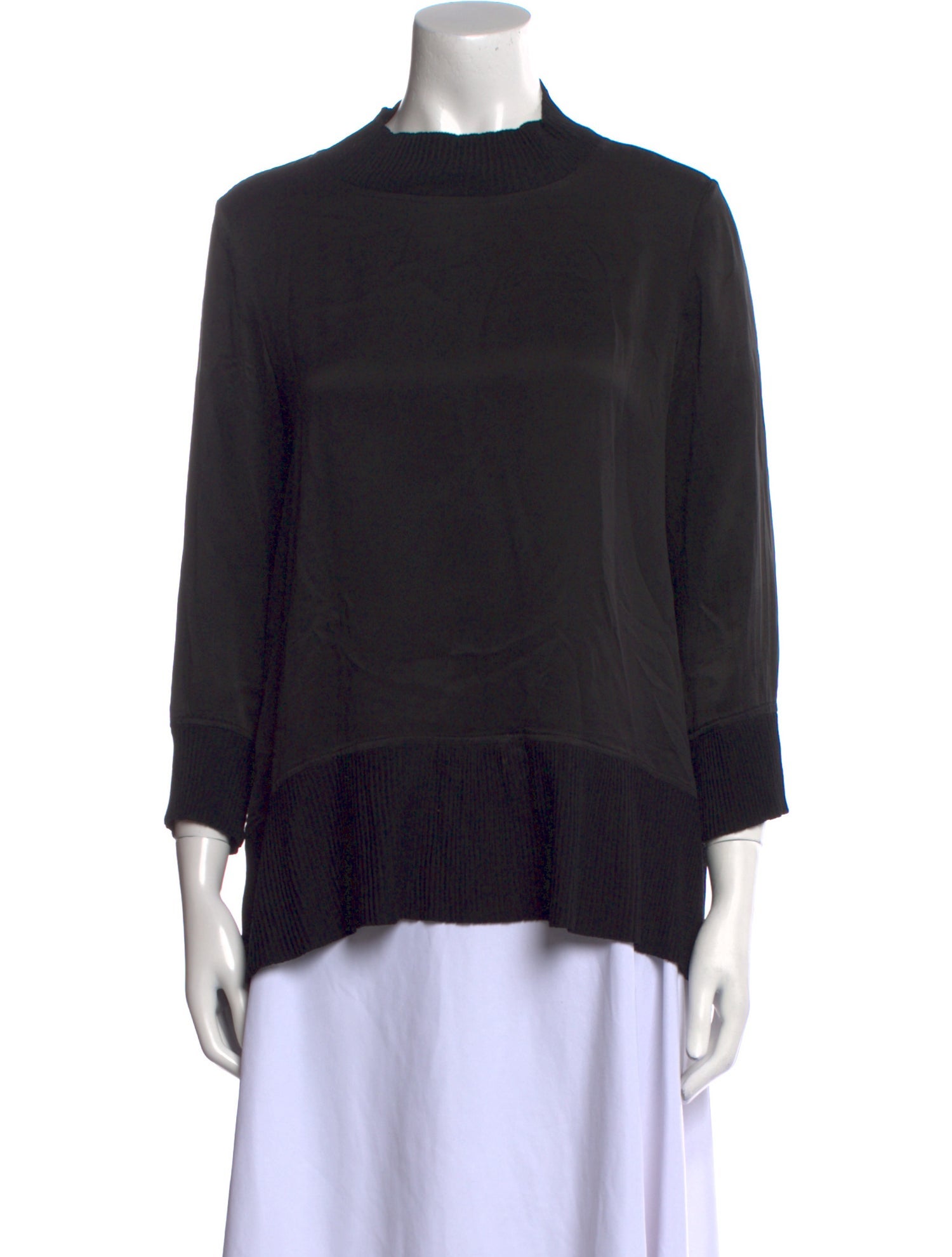 RtA Silk Mock Neck Blouse