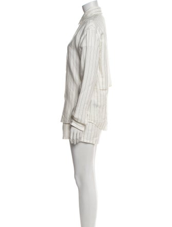 RtA Striped Ruffle Embellishment Short Set