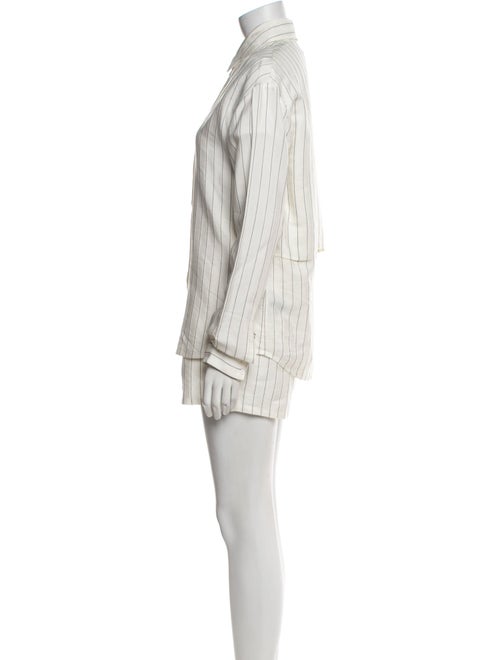 RtA Striped Ruffle Embellishment Short Set