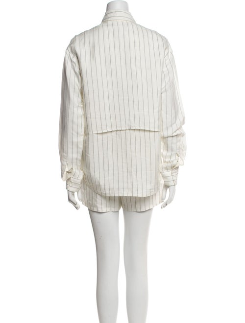 RtA Striped Ruffle Embellishment Short Set