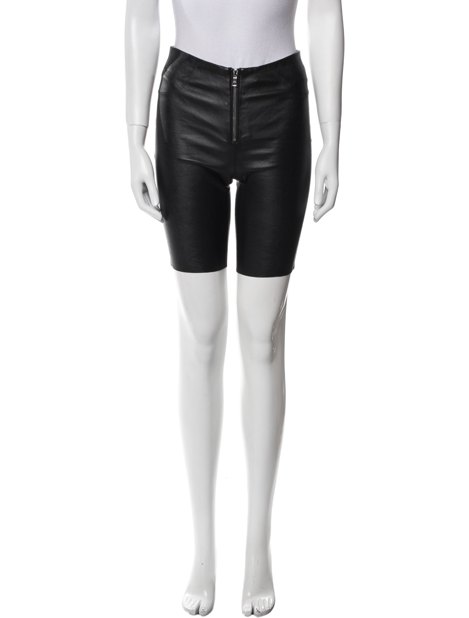 RtA Leather Knee-Length Shorts