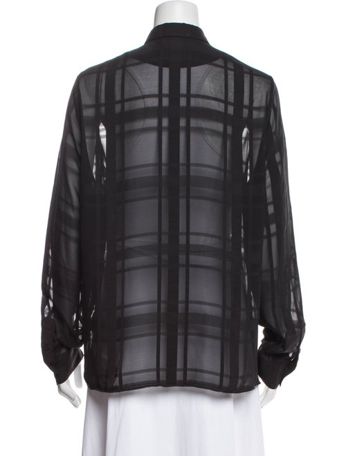 RtA Plaid Print Long Sleeve Button-Up Top