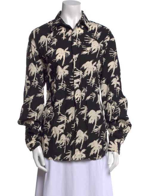 RtA Floral Print Long Sleeve Button-Up Top