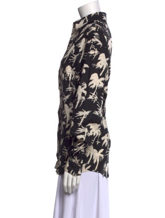 RtA Floral Print Long Sleeve Button-Up Top