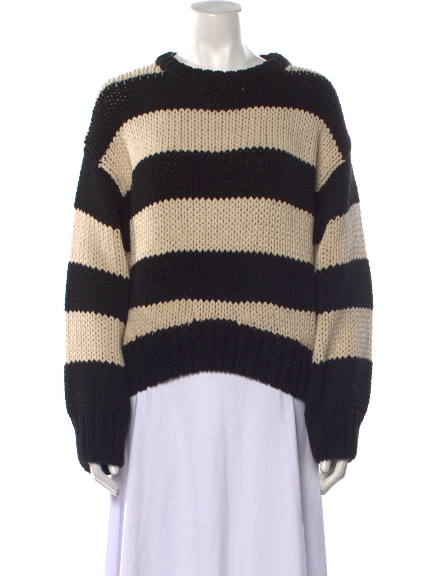 RtA Striped Crew Neck Sweater