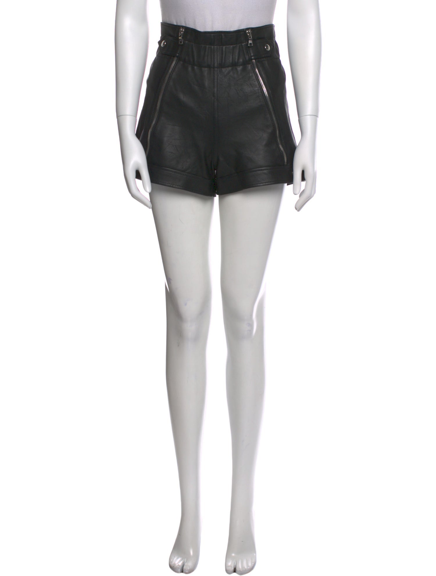 RtA Lambskin Mini Shorts