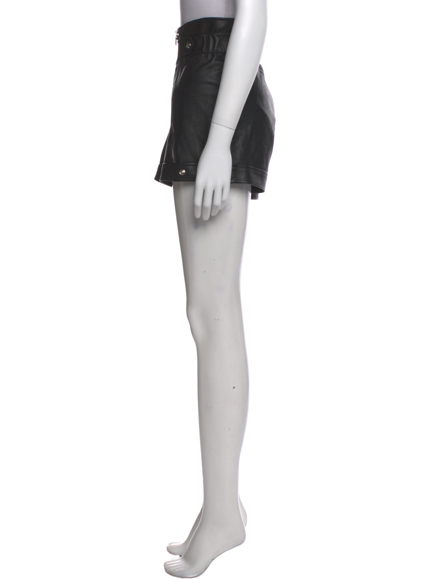 RtA Lambskin Mini Shorts