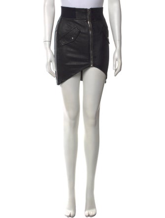RtA Lambskin Mini Skirt