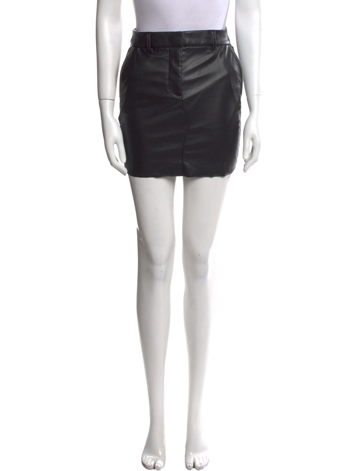 RtA Raw-Edge Trim Mini Skirt